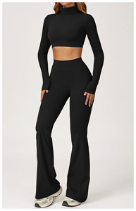 Venta al por mayor Mujeres Gimnasio Fitness 6 piezas Yoga Set Sexy Open Running Sports Back Shirt Set Warm Hoodie Plus Size Ropa de <span class=keywords><strong>mujer</strong></span> - Product Image 3
