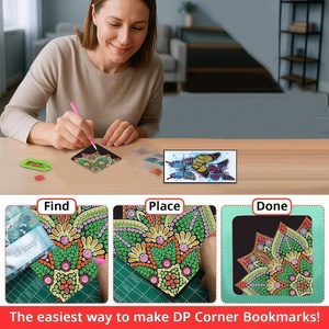 Kit DIY de marque-pages d'angle pour carnet, peinture diamant 5D de forme spéciale, avec strass, pour journal intime, marque-<span class=keywords><strong>page</strong></span> de <span class=keywords><strong>page</strong></span>, ensemble d'artisanat artistique - Product Image 5