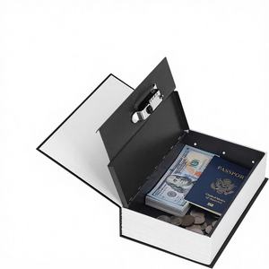 Caja Fuerte con Combinación de Seguridad AJF, Caja Metálica con Cerradura, 9.5" X 6.2" X 2.2", Negra, Grande - Product Image 2