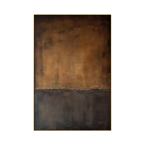 Cuadro Abstracto Grande Original para Colgar en la Pared, Murales Minimalistas <span class=keywords><strong>de</strong></span> Estilo Wabi-Sabi, Pintura <span class=keywords><strong>al</strong></span> Óleo Texturizada Hecha a Mano en Negro y Marrón sobre Lienzo - Product Image 6