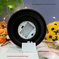 Valentijnsdag Cadeaufabriek Glazen Koepel Duimroos Zeep Lantaarn Sieraden 6 Kleuren 12 SKU Houten Zwarte Basis Groothandel