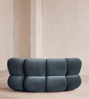 Canapé modulaire Sageliving, design Chesterfield moderne, une place, en tissu et bois, design luxueux, pour salon.