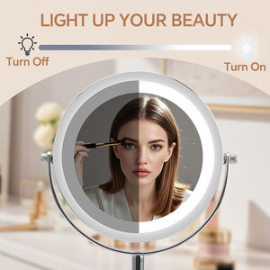 Espejo de Maquillaje Compacto con Aumento de 7X, Espejo de Vanidad LED de Doble Cara con Acabado Cromado, Versátil para un Cuidado de la Piel y Maquillaje Precisos - Product Image 2