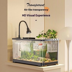 Aquário de Mesa Criativo para Peixes Dourados e Tartarugas com Acessórios de Paisagismo Ecológico - Product Image 5