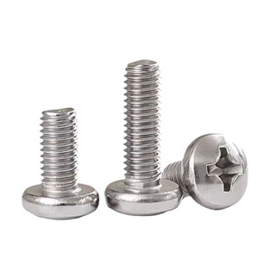 304 Stainless Steel Phillips Pan Head <b>Screws</b> Metric Standard Thread Class 8.8 A2-70 GB818 - Product Image 1