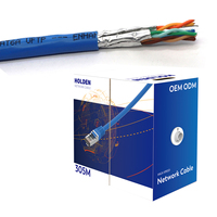 Câble réseau extérieur blindé Cat6A Cat7 FTP UTP Cat6 en cuivre nu massif noir 305M 23AWG