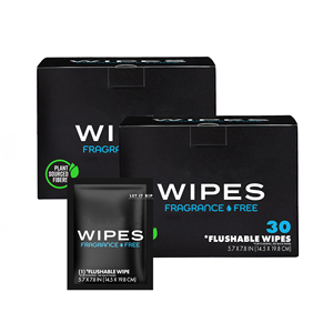 OEM 30ct Biodegradable Flushable <strong>Wipes</strong> Private Label Custom Adult Hygiene Care Fragrance Free Wet Tissue Paper - Product Image 1
