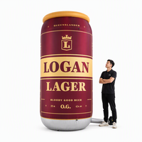 Bouteille gonflable géante publicitaire de 2 m pour l'extérieur, personnalisable, étanche, en forme de canette de bière
