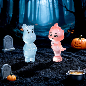 Nouvelles capsules lumineuses transparentes micro-paysagères, figurines de petits feux de joie mignonnes, décorations DIY d'Halloween, petits ornements de bureau - Product Image 3