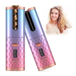 Nouveau fer à friser <span class=keywords><strong>automatique</strong></span> sans fil USB en céramique portable, mini fer à friser rechargeable sans fil, température LCD, PTC rotatif, fer à friser <span class=keywords><strong>automatique</strong></span> - Product Image 5