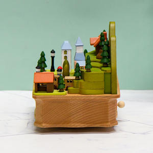 Cajas Musicales de Madera con Tren Mecánico de Madera con Logotipo Personalizado RTS, con Tren Giratorio, Ecológicas - Product Image 2