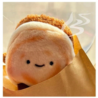 Porte-clés en peluche hamburger chinois, jouets en peluche sandwich, une spécialité alimentaire de la province du Shaanxi, cadeau pour amis étrangers