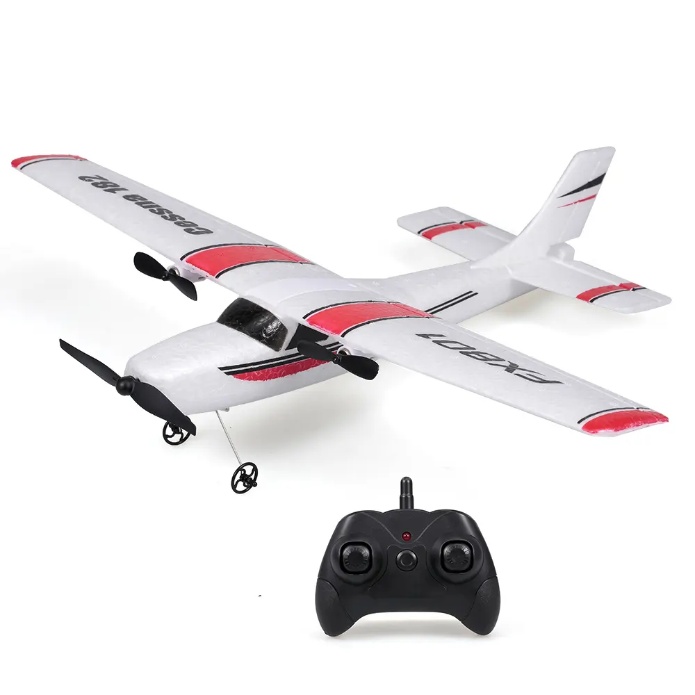 FX801 Airplane Cessna 182 DIY RC Plane 2.4GHz 2CH EPP Craft Electric RC Glider Airplane Outdoor Fixed Wing Aircraft for Kids