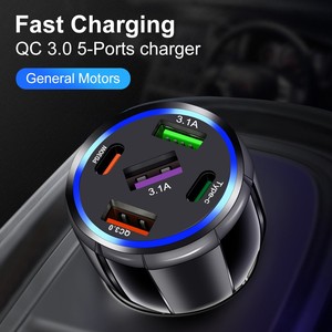 All'ingrosso universale 5 porte PD 30W caricabatterie <span class=keywords><strong>USB</strong></span> per auto Super veloce ricarica 3USB QC 3.0 adattatore per telefono cellulare - Product Image 3