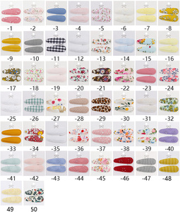 Nuevo diseño elegante hecho a mano Drop Clip Multy colores Baby <span class=keywords><strong>Hairclips</strong></span> 2Pics/Set algodón estampado Floral Hair Grips al por mayor - Product Image 2