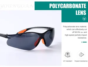 建設用PC素材工業用Z87作業眼鏡透明レンズ付き安全保護メガネ - Product Image 2