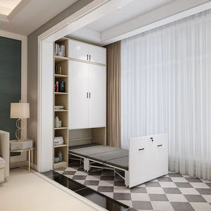 Customizable Extendable Wall Storage Murphy Bed Pull-Out Hidden Bed <strong>Cama</strong> Plegable <strong>De</strong> Pared Folding Murphy Bed for Study Room - Product Image 1