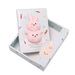 Regalo promocional Stress Relieve Toys 3D Animal Shape Journals Stress Reliever Cute Anime Notebook