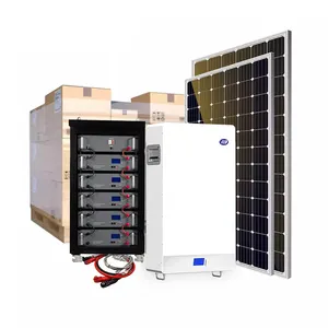 Aki Sistem Tenaga Surya Kecil Baterai untuk Rumah 5kw 10kw 5kwh 10kwh Penyimpanan Energi Terpasang Di Dinding