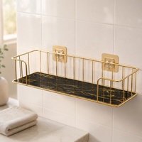 Étagère murale sans perçage en métal avec panneau UV pour salle de bain, cuisine et rangement domestique