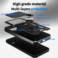 Étui de téléphone avec caméra coulissante pour Infinix Smart 10 Plus 4G Hot 60 Pro pour Tecno Pop 10 Spark Go 2 Spark 40 Pro Pova 7 Housse antichoc