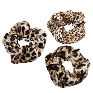 Gorro de círculo de salchicha con estampado de leopardo y terciopelo de Corea del Sur, popular en Europa y América, 12 colores disponibles, bandas de goma de invierno - Product Image 2
