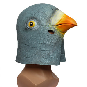 Masque de pigeon en latex, couvre-chef animal, taille unique, accessoires de performance pour fête costumée d'Halloween - Product Image 3