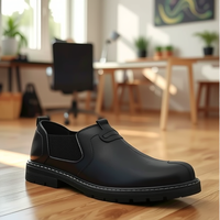 Sepatu Boots Pria Gaya Inggris, Nyaman, Anti Air, Kulit, untuk Martin Boot, Cocok untuk Bisnis Kasual & Aktivitas Luar Ruangan, Anti Selip, dan Menambah Tinggi Badan