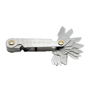 Jauge de pas de vis <span class=keywords><strong>Whitworth</strong></span> à 55 degrés en acier inoxydable de haute précision pour la mesure industrielle - Product Image 5