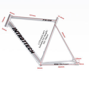 <span class=keywords><strong>Bicicleta</strong></span> Fixie Intro7tech BR002 con <span class=keywords><strong>Cuadro</strong></span> Brillante Superligero de <span class=keywords><strong>Aluminio</strong></span> Clásico + Horquilla, Tamaños 52, 55, 57 mm, <span class=keywords><strong>Bicicleta</strong></span> de Una Velocidad - Product Image 2