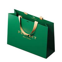 Sac de courses en carton écologique de luxe avec logo personnalisé en feuille d'or gaufrée pour les promotions en supermarché, vente en gros