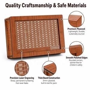 Hucha de madera para monedas de franc CFA y XOF, caja de ahorros, decoración para el hogar, cajas de dinero, contenedor de almacenamiento, regalo artesanal para niños - Product Image 5