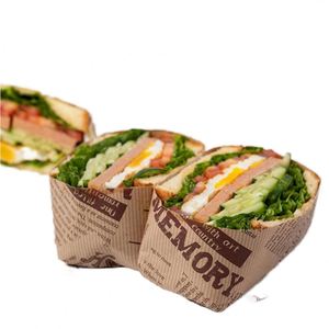 Personalized Custom Printed Greaseproof Biodegradable Recyclable Food Grade Coated Wood Pulp Packaging <b>Paper</b> for Sandwiches - Product Image 2