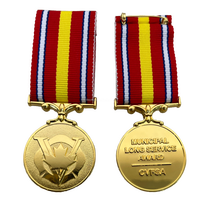 Cinta de estilo medalla personalizada, moderna/tradicional, chapada en oro, de zinc, para premios municipales de larga carrera, reconocimientos y honores