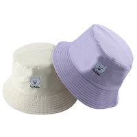 Chapeau Bob tendance Fitspi, brodé d'animaux (panda, zèbre, cochon), chapeau de pêche, chapeau d'été pour femmes et hommes