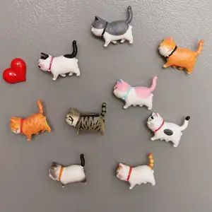 냉장고 자석 3D 고양이 냉장고 스티커 귀여운 만화 고양이 화이트 보드 사무실 자석 강한 자기 스티커