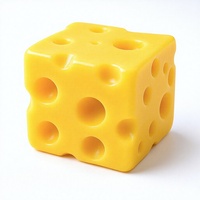 Jouet Squishy en forme de cube de fromage jaune, doux, à remontée lente, anti-stress, jouet sensoriel