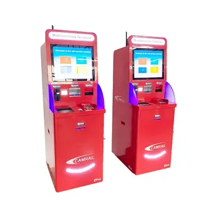 Trạm xe buýt và tàu điện ngầm tự phục vụ xếp hàng Vé Máy bán hàng tự động quảng cáo màn hình cảm ứng kiosk thanh toán