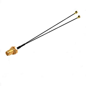 Cable Coaxial RG1.13 RG0.81mm SMA hembra a 2 * IPEX U.FL IPEX-4 MHF4 tipo Y, divisor de cable de antena