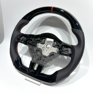 Vente directe d'usine de volants en cuir véritable personnalisés pour Volkswagen <span class=keywords><strong>Golf</strong></span> MK6 GTI R B7 B6 Volants en fibre de carbone - Product Image 4