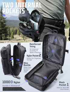 ชุดอุปกรณ์เสริม Molle 2 ชิ้น กระเป๋า EDC ขนาดเล็ก กระเป๋าใส่เครื่องมืออเนกประสงค์ ที่ใส่โทรศัพท์ IFAK เข็มขัดสำหรับใช้งาน กระเป๋าเป้สะพายหลัง เสื้อกั๊ก กันน้ำ - Product Image 3