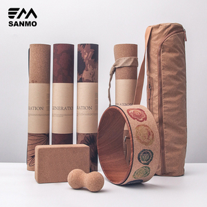 Thân Thiện Với Môi Cao Cấp Hữu Cơ Tập Thể Dục Mat Phân Hủy Sinh Học Bền Vững Nút Chai Gỗ Cao Su Logo Và Không Độc Hại Nút Chai Yoga Thảm - Product Image 1