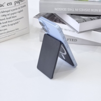 Porte-cartes magnétique vertical avec support latéral pour 2 cartes, texture mate, portefeuille fin pour téléphone, accessoires pour téléphone portable