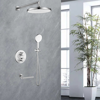 Ensemble de douche thermostatique mural moderne avec jet pluie – Solution complète en promotion