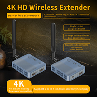 Nouvelle arrivée 4K/1080P HDMI extension sans fil 150M/492FT 5V2A prise en charge maximale pour un émetteur à quatre récepteurs pour ordinateur