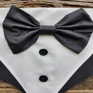 Pañuelo Elegante para Perro con Diseño de Corbata, en Blanco y Negro, Colores Personalizados, para Colocar Sobre el <span class=keywords><strong>Collar</strong></span> - Product Image 6