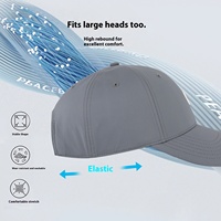 Lackpard Gorra de béisbol deportiva unisex 100% Poliéster Denim Repelente al agua Ciclismo al aire libre Night Run Hat Patrón de letras Cara pequeña