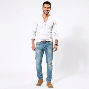 <b>High</b> Quality Fashion Casual Short Sleeve 100% Cotton Knitted <b>Shirt</b> for Men - Product Image 1
