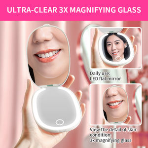 हम गोदाम ड्रॉपशीपिंग फोल्डिंग स्टेलेस डिमिंग सफेद छोटे मेकअप पॉकेट मिरर के साथ सफेद छोटे मेकअप पॉकेट मिरर के साथ - Product Image 3