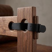 Fauteuil moderne en bois massif, résistant aux griffes de chat, en cuir huilé, chaise longue entièrement assemblée, chaise individuelle pour salon